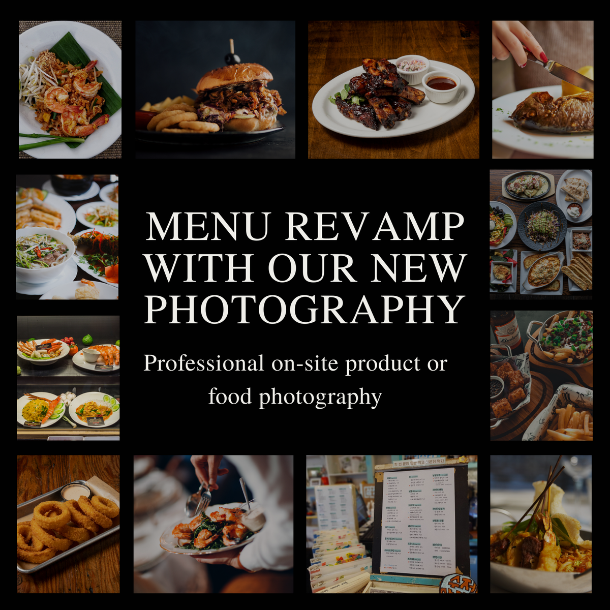 Menu Revamp with Our New Photography